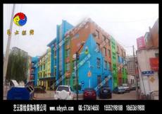 陕西榆林府谷幼儿园室外墙体彩绘设计