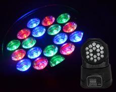 LED搖頭染色燈-18顆3w led搖頭燈