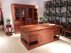 缅甸花梨书桌红木书房系列家具